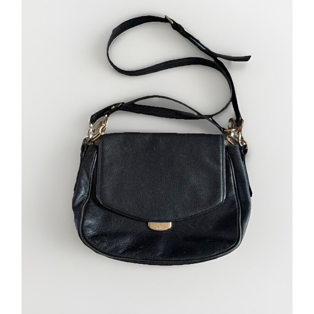 kate spade new york Black Pebbled Crossbody Bag Detachable Strap Gold Hardware - Picture 1 of 9